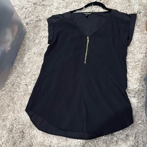 Express Black Satin Blouse